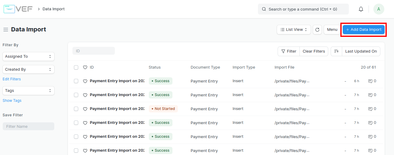 Data Import Tool (Alat Impor Data)
